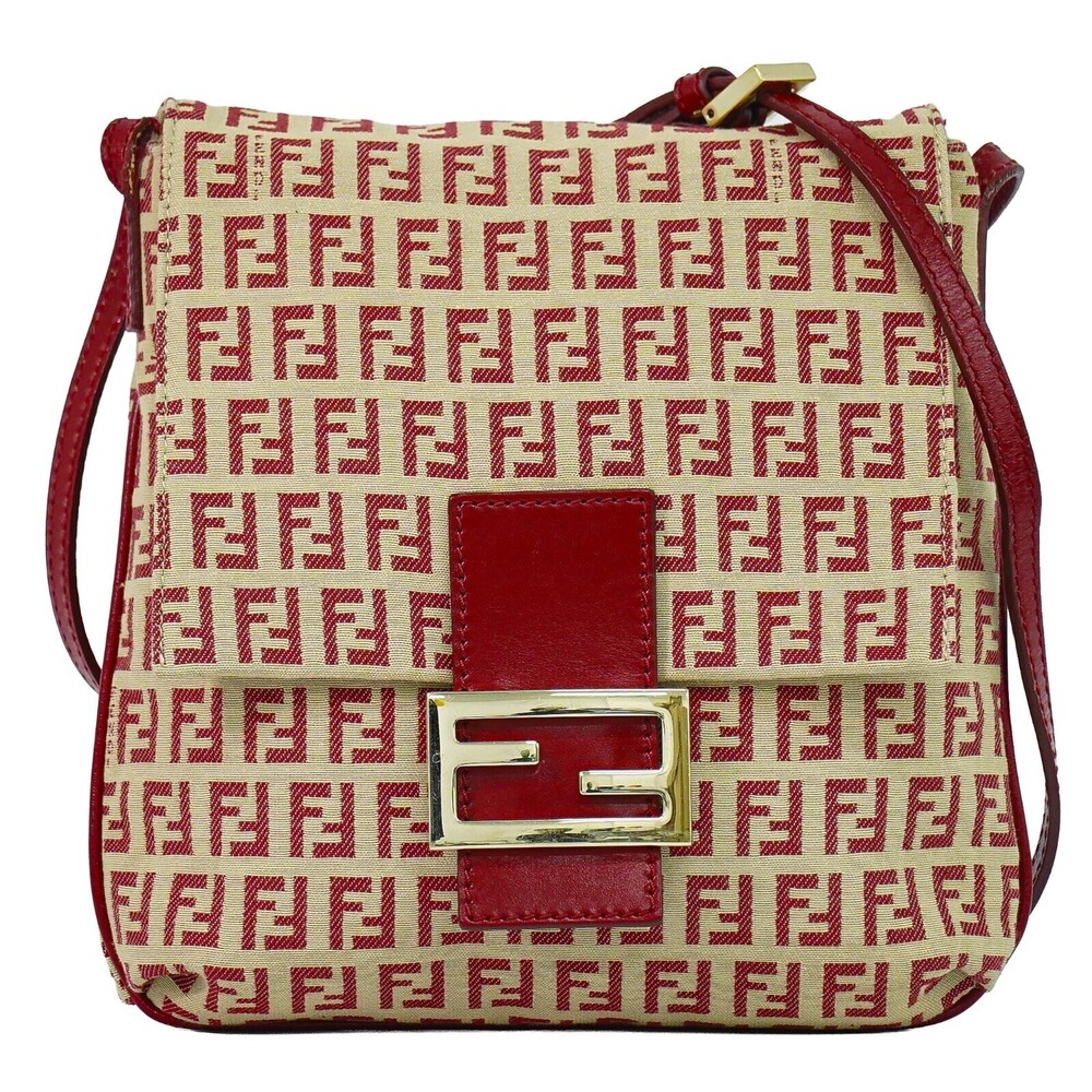 Fendi Vintage Flap Zucchino Coated Canvas Small